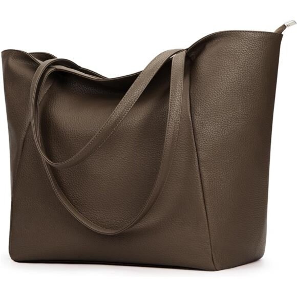 Large Tote Bag Coffee Brown - Picture 1 of 7